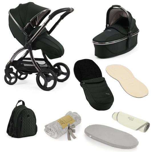 egg 3 Pushchair Bundle - Snuggle Bundle - Black Olive