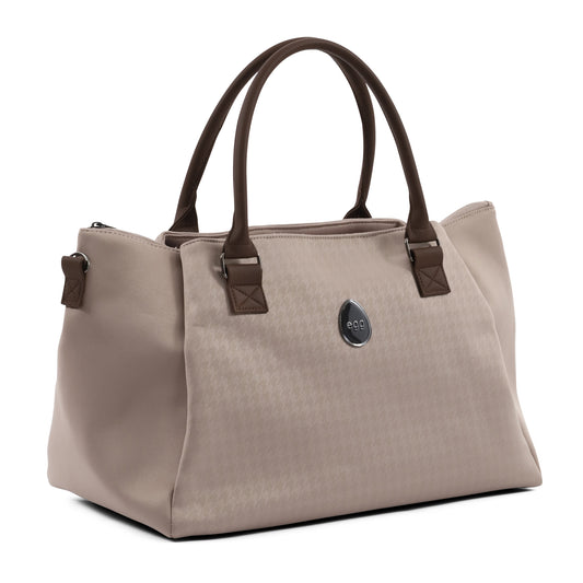 egg Overnight Bag in Houndstooth Almond