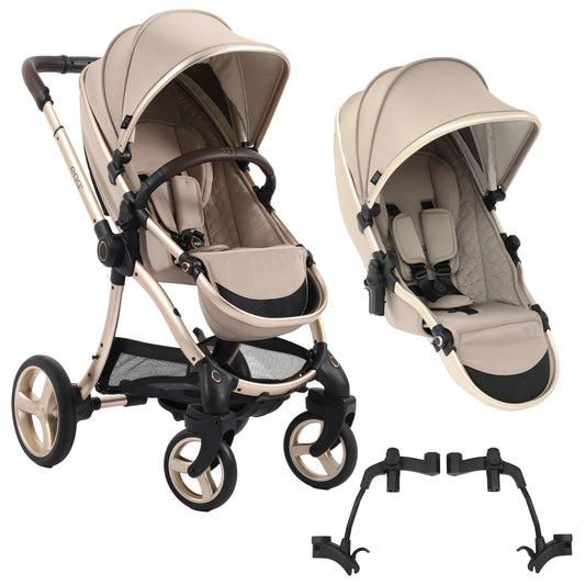 egg3® Double Stroller in Feather