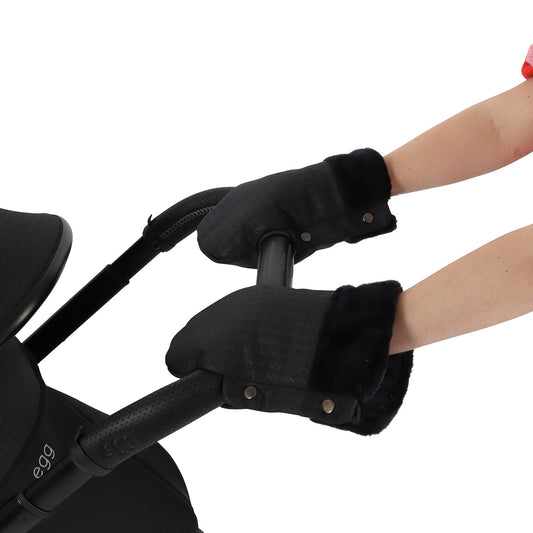 egg Stroller Handmuffs - (Houndstooth Black)