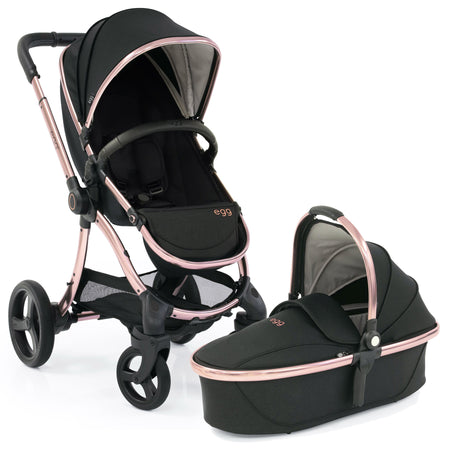 egg2 Stroller Carry Cot in Diamond Black Bundle egg Strollers